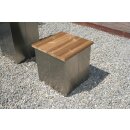 Garten Edelstahl-Hocker mit Teratherm-Esche Sitzfläche, Edelstahl-Gartenmöbel  by YERD (Made in Germany)