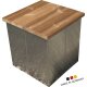Garten Edelstahl-Hocker mit Teratherm-Esche Sitzfläche, Edelstahl-Gartenmöbel  by YERD (Made in Germany)