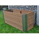 Hochbeet Ecke: 1x 41 cm hohe Edelstahl-Außenecke  / 1 mm starker Edelstahl / Ecke  für Holzhochbeet mit Brettern bis 26mm, Hochbeet Metallecke / Metallwinkel by YERD -- Made in Germany