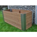 Hochbeet Ecke: 1x 41 cm hohe Edelstahl-Außenecke  / 1 mm starker Edelstahl / Ecke  für Holzhochbeet mit Brettern bis 26mm, Hochbeet Metallecke by YERD -- Made in Germany