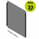 Seitenwand Edelstahl gerade H33 L20