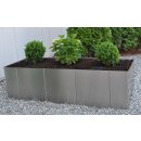 Hochbeet Metall: Edelstahlbeet "Square 160" H33 (160x60cm Höhe 33cm)  by YERD -- Made in Germany