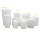 Fischer Sauerkraut-Topf: 40 Liter Gärfass für Sauerkraut / Choucroute,  Sauerteig-Bottich, Kimchi Gemüse Fermentations-Gefäß, ungefärbt,  reines lebensmittelechtes PE, mit hermetischem Wasserrand (Gärglocke), 40l entsprechen ca. 24kg frischem Kraut