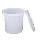 Maischefass / Gärfass / Gärtopf 90 Liter, reines lebensmittelechtes PE, mit Wasserrand (Gärglocke), zum fermentieren von Lebensmitteln, Sauerkraut-Einlegedeckel als Zubehör erhältlich (!), stabelbar