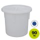 Maischefass / Gärfass / Gärtopf 90 Liter, reines lebensmittelechtes PE, mit Wasserrand (Gärglocke), zum fermentieren von Lebensmitteln, Sauerkraut-Einlegedeckel als Zubehör erhältlich (!), stabelbar
