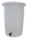 Fischer Sauerkraut-Topf: 150 Liter Gärtopf / Sauerkraut-Fass / Sauerteig-Bottich / Kimchi Gemüse Fermenations-Fass, ungefärbt weiß  lebensmittelecht mit Auslaufhahn, mit hermetischem Wasserrand (Gärglocke), 120l entsprechen  ca. 90-100kg frischem Kraut