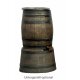 YERD Regentonne Holzfass / Regenfass, 50 Liter im Country Stil, abnehmbarer Deckel, mit Auslaufhahn, aus frostsicherem Kunststoff