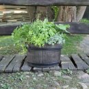 YERD Untergestell / Sockel passend für 120 Liter Regenfass im Country Stil