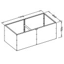 Hochbeet Metall: Hochbeet Edelrost 236x98cm Höhe 78cm  aus 1,5mm DC01-Stahl  rostig, Made in EU (Versand kostenfrei)*