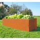 Pflanzkasten: Beet  Planus Edelrost 158x38cm Höhe 35cm  aus 1,5mm DC01-Stahl  rostig / outdoor frostsicher - Made in Europe