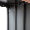 Infinita Kaminholzregal-Bausatz Edelrost. Maße 158x78cm Tiefe 35cm, Holzlege aus Normal-Stahl DC01