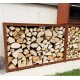 Infinita Kaminholzregal-Bausatz Edelrost. Maße 158x158cm Tiefe 35cm, Holzlege aus Normal-Stahl DC01