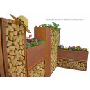 Grill - Feuerstelle: Höhe 78cm, Breite 78cm, Tiefe 35cm, Material 1,5mm DC01 Stahl rostig, versandkostenfrei**