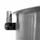 Marmeladentopf mit Wasserbad 8 Liter, doppelwandiger V2A Edelstahl-Drucktopf mit Ventil: Exakte Temperatur von 105°C auf allen Herdarten