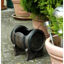 YERD Blumentopf / Blumenkübel: Fass Wine S  (31cm x 31cm), Kunststoff, Pflanzkübel außen / outdoor frostsicher, hergestellt in der EU