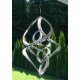 YERD Windspiel Edelstahl Duo Spinner 64 cm