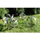 YERD Windspiel 33 cm Kugel, Edelstahl Wind-Spinner