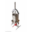 Hand-hydraulische Obst- und Beerenpresse OPRIH18, Set inkl. Presstuch, Edelstahl-Presswanne und Edelstahl-Presskorb