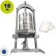 Hand-hydraulische Obst- und Beerenpresse OPRIH18, Set inkl. Presstuch, Edelstahl-Presswanne und Edelstahl-Presskorb