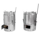 YERD Kochkessel 100 Liter, kippbarer Kochofen / Kartoffeldämpfer  - Futterdämpfer / Gulaschkanone aus Edelstahl, mit Holzfeuerung geschweißt (Versand kostenfrei)*