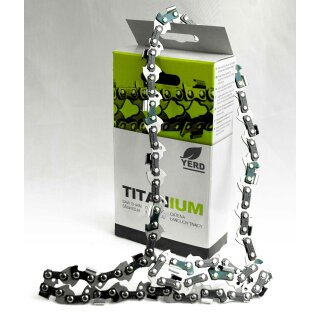 YERD titanium: Sägekette 3/8" Hobby, Treibgliedstärke 1,1mm, 33 Treibglieder, mit Sicherheitstreibglied (3/8"H - 1,1 - 33E)