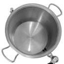 Edelstahl Marmeladentopf mit Wasserbad 26 Liter mit Abfüllhahn 1",  doppelwandiger V2A Drucktopf mit Ventil: Exakte Temperatur von 105°C (!),  für Induktion und auf allen Herdarten geeignet (Versand kostenfrei *)