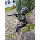 Gartendeko Figur: Antonio "Flötenspieler" Wasserspeier/Brunnen, 40 cm hoch, original Rottenecker Objekt