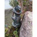 Gartendeko Figur: Antonio "Flötenspieler" Wasserspeier/Brunnen, 40 cm hoch, original Rottenecker Objekt
