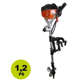 PROWAKE Außenborder F1.2 CDI, leichter 1,2 PS 4-Takt Benzin-Angelmotor, führerscheinfrei *, handliche 8.3 kg Gewicht