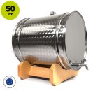 Zottel Edelstahlfass liegend 50 Liter Inhalt /...