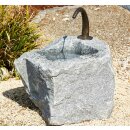 Komplett-Brunnen-Set mit Granit Trog groß mit...