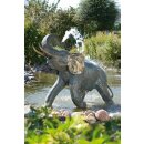 Gartendeko: Bronzefigur Junger Elefant wsp., 132 cm hoch