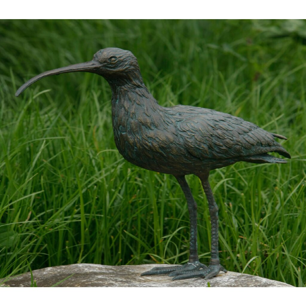 Bronzefigur für den Garten: Brachvogel 42 cm hoch 	 
		 (Bronze, Figur, Garten)  
	