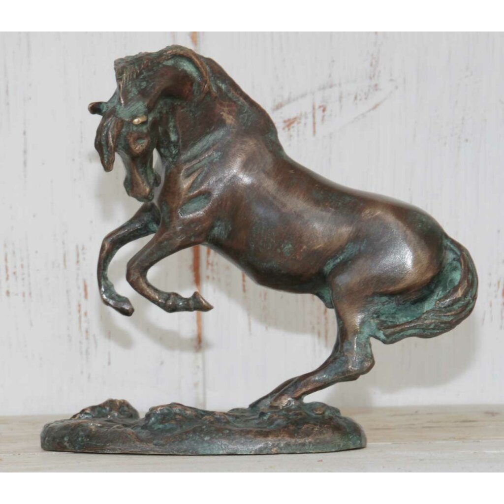 Pferdeskulptur 14,5 cm hoch 	 
		 (Bronze, Figur, Garten)  
	