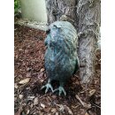 Gartendeko / Bronzefigur / Gartenskulptur aus Bronze / Garten "Uhu sitzend 30 cm" hoch, original Rottenecker Objekt