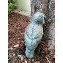 Gartendeko / Bronzefigur / Gartenskulptur aus Bronze / Garten "Uhu sitzend 30 cm" hoch