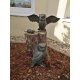 Gartendeko / Bronzefigur / Gartenskulptur aus Bronze / Garten "Uhu sitzend 30 cm" hoch, original Rottenecker Objekt