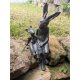 Hasenpaar sitzend, Wasserspeier / Brunnen aus Bronze, original Rottenecker Objekt