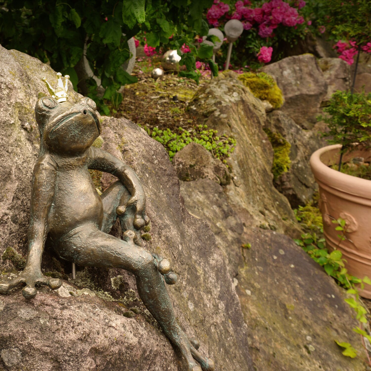 Frosch Figuren Statue Mit Kaffee Frosch Ornament Ga Produktbild-Vorschau 12
