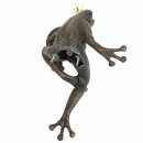 Gartendeko Figur: Bronzefigur Garten,  Frosch,  groß sitzend, Wasserspeier / Brunnen