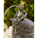 Gartendeko: Bronzefigur Froschkönig, klein sitzend...