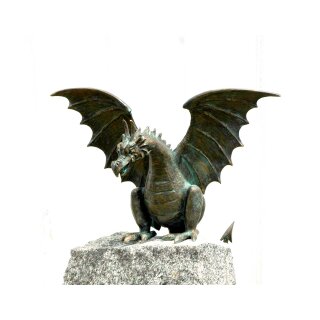 Details:   Gartendeko: Bronzefigur Drachenvogel Terrador klein, Wasserspeier/Brunnen, 20 cm hoch / Bronze, Figur, Garten, Drachenvogel 