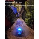 Gartendeko: Bronzefigur Drachenvogel Terrador klein, Wasserspeier/Brunnen, 20 cm hoch