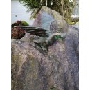 Gartendeko: Bronzefigur Drachenvogel Terrador klein, Wasserspeier/Brunnen, 20 cm hoch