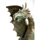 Gartendeko: Bronzefigur Drachenvogel Terrador klein, Wasserspeier/Brunnen, 20 cm hoch